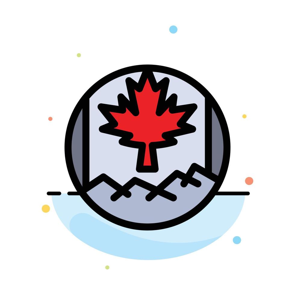 Canada blad vlag abstract vlak kleur icoon sjabloon vector