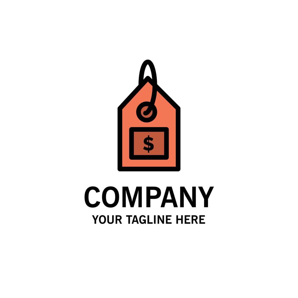 label dollar etiket koppel bedrijf logo sjabloon vlak kleur vector
