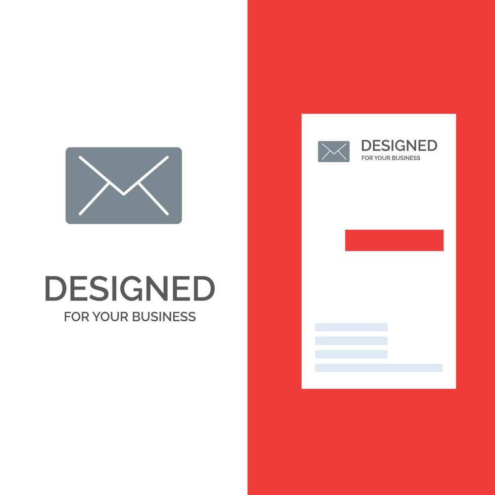 e-mail mail bericht grijs logo ontwerp en bedrijf kaart sjabloon vector