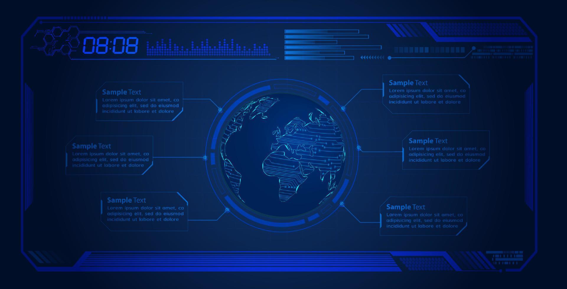 modern hud technologie scherm achtergrond vector