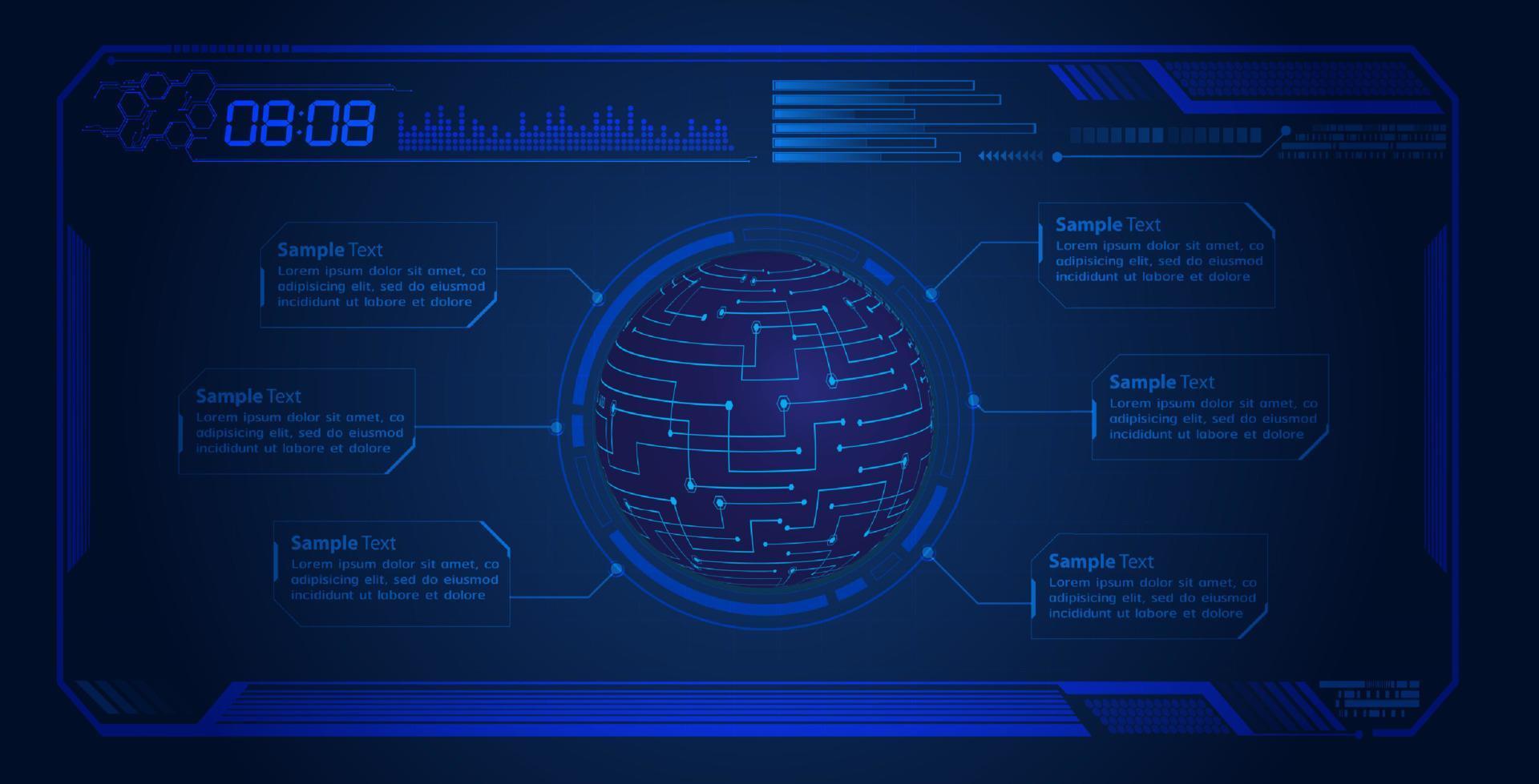 modern hud technologie scherm achtergrond vector