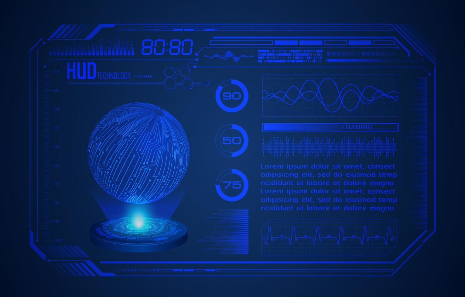 modern hud technologie scherm achtergrond vector