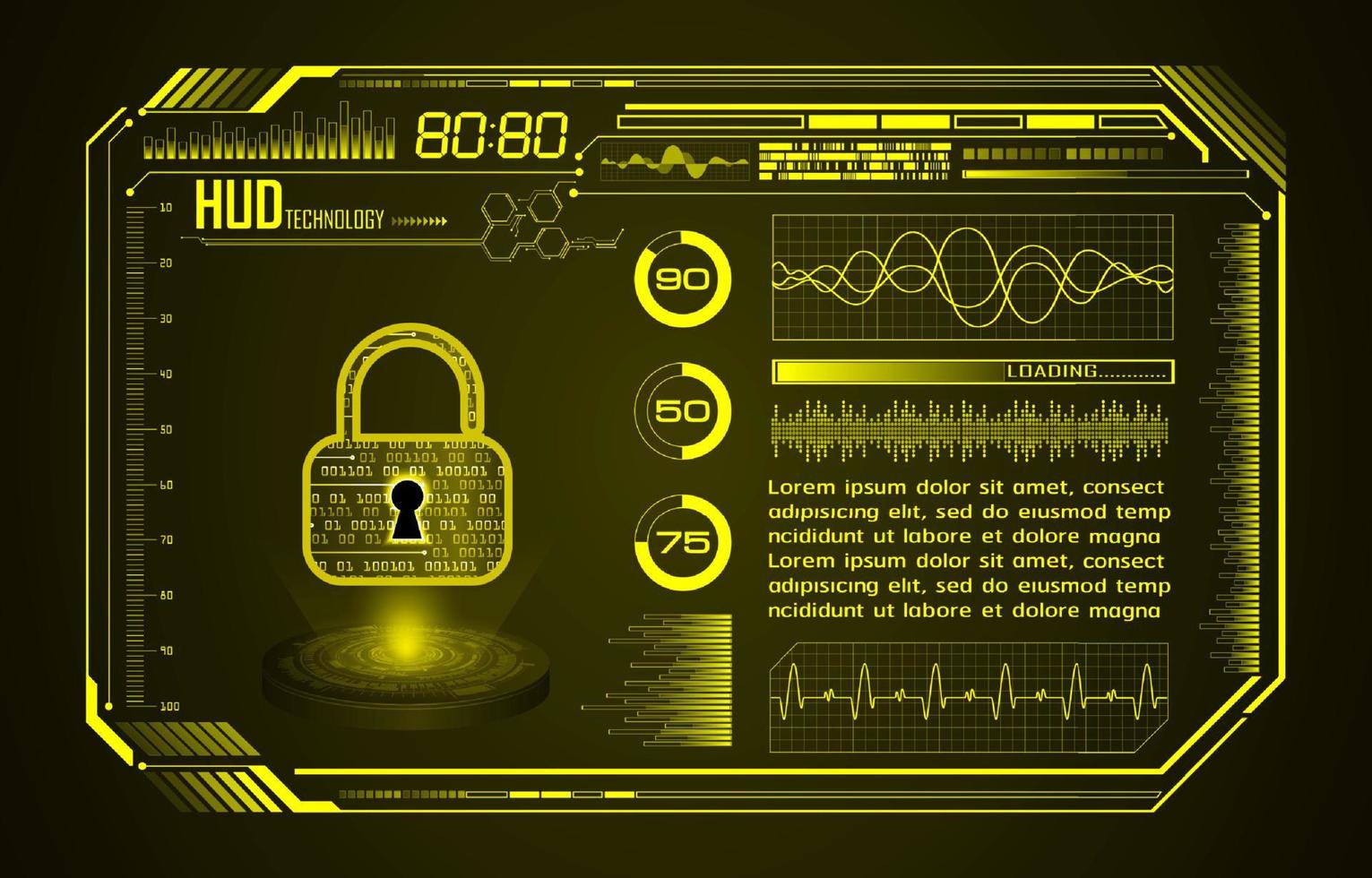 modern hud technologie scherm achtergrond vector