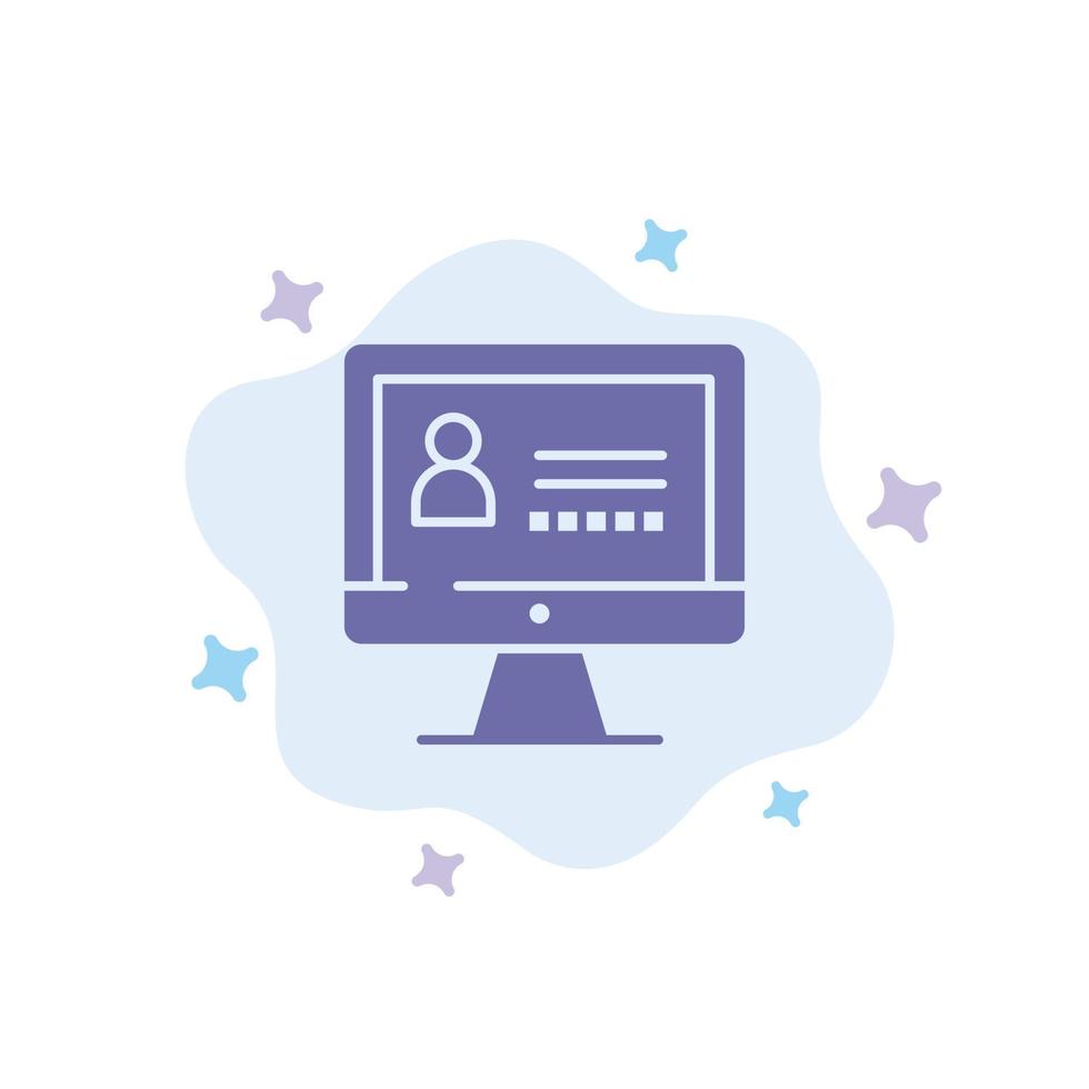 computer internet veiligheid blauw icoon Aan abstract wolk achtergrond vector