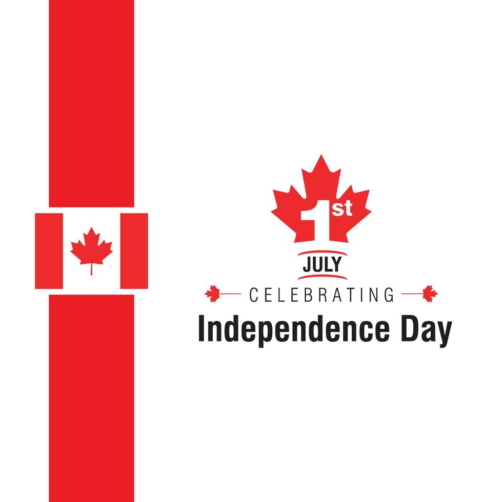Canada onafhankelijkheid dag ontwerp kaart vector