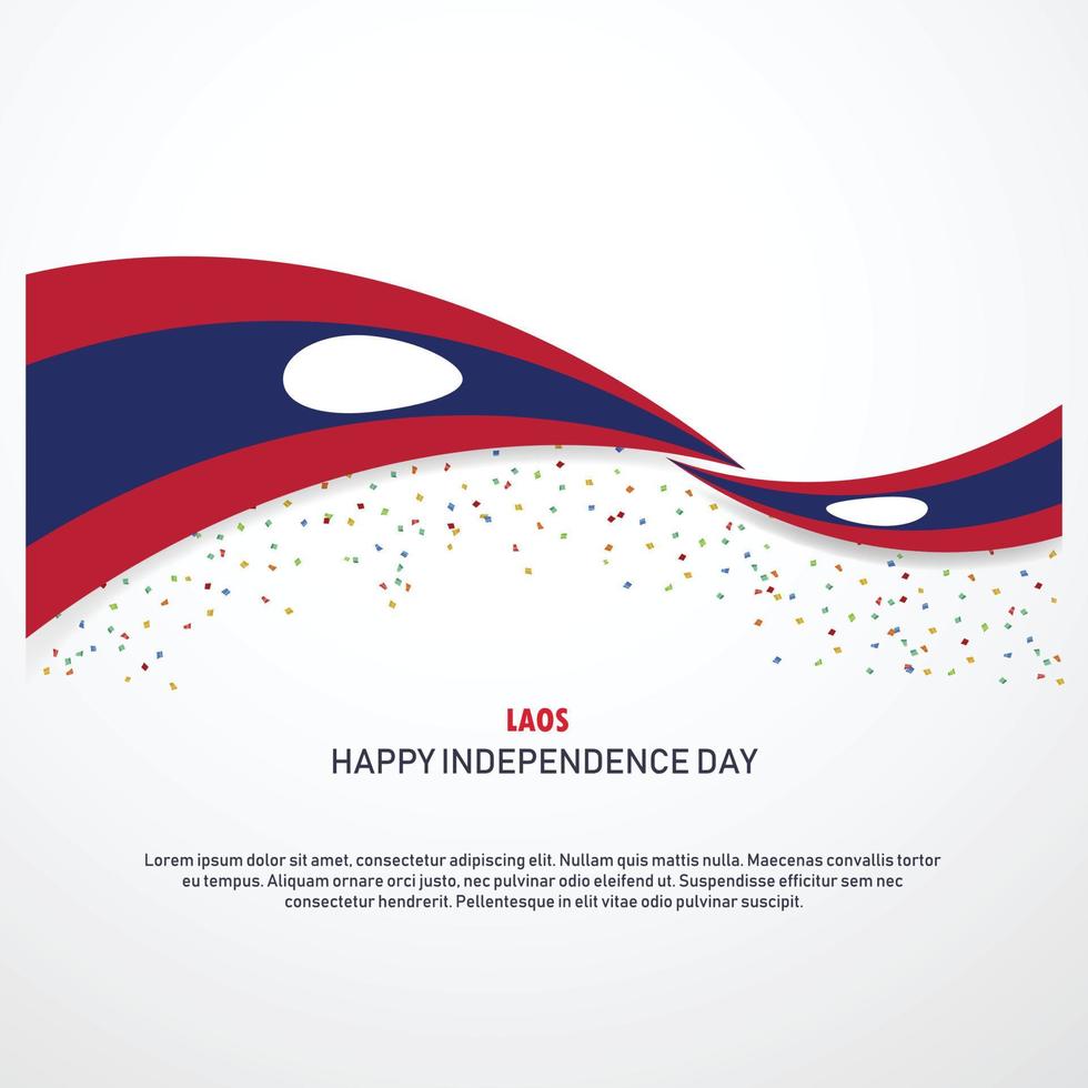 Laos gelukkig onafhankelijkheid dag achtergrond vector