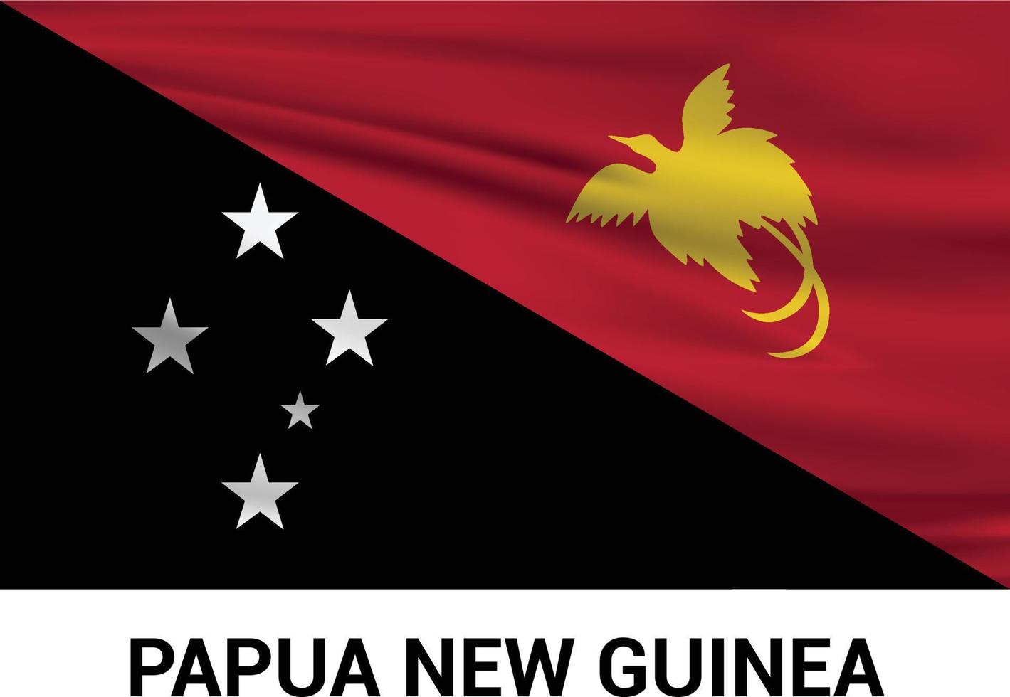 Papoea nieuw Guinea vlaggen ontwerp vector