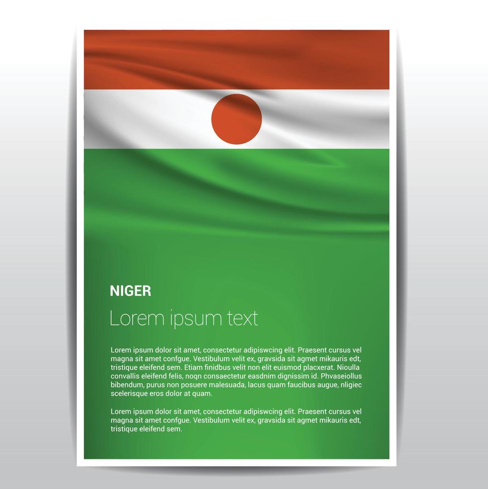 Niger vlaggen ontwerp vector