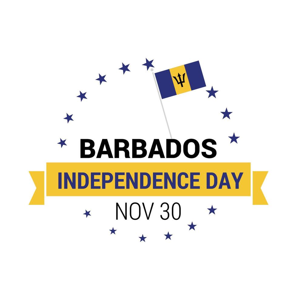 Barbados onafhankelijkheid dag kaart ontwerp vector