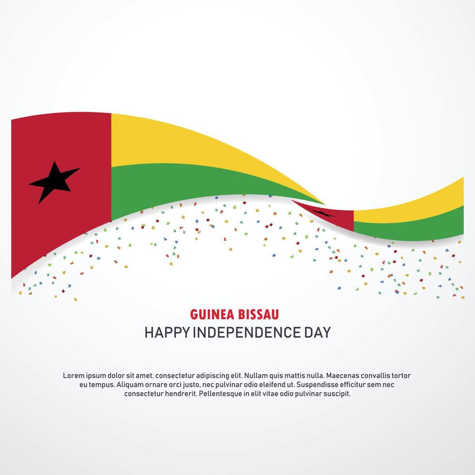 Guinea Bissau gelukkig onafhankelijkheid dag achtergrond vector