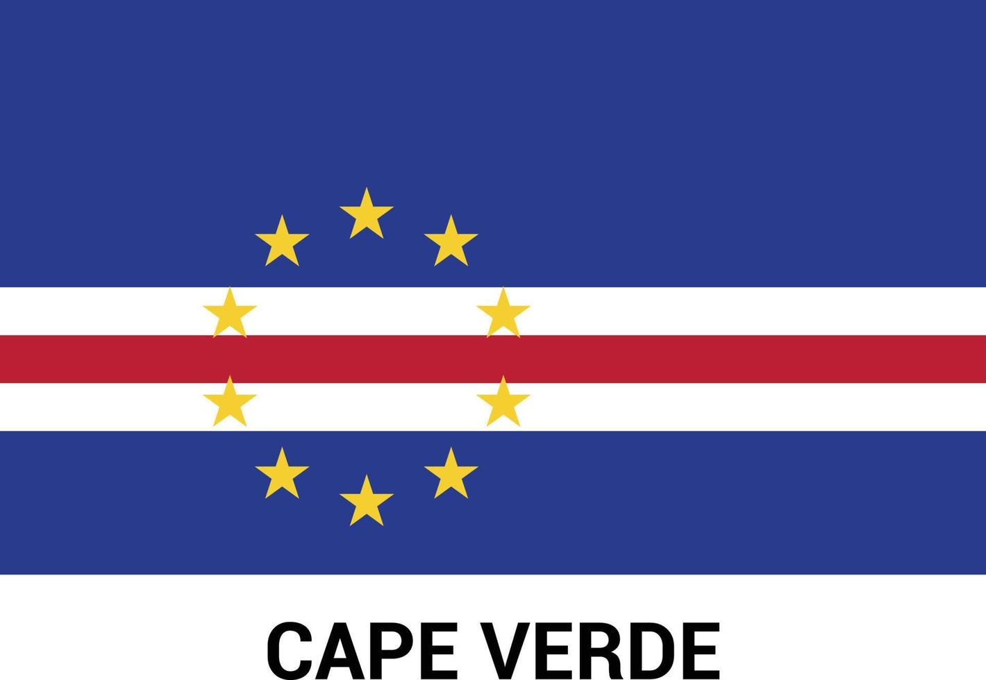 kaap verde vlag ontwerp vector