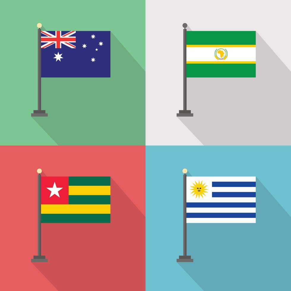 wereld land vlaggen ontwerp vector