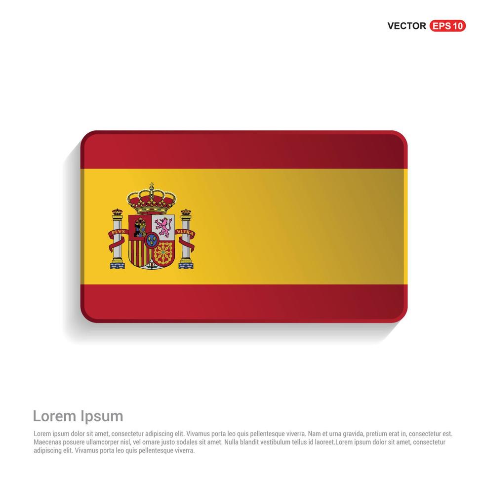 Spanje vlaggen ontwerp vector