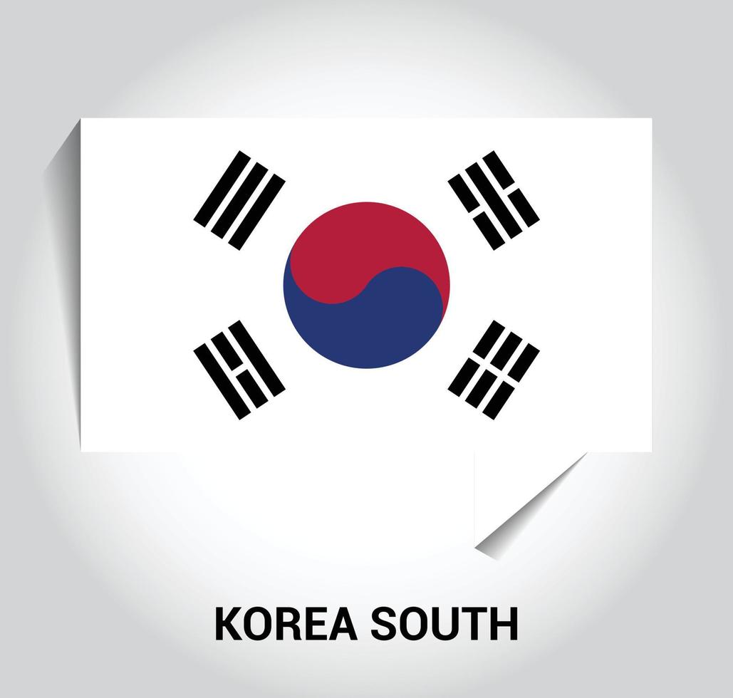 zuiden Korea vlaggen ontwerp vector