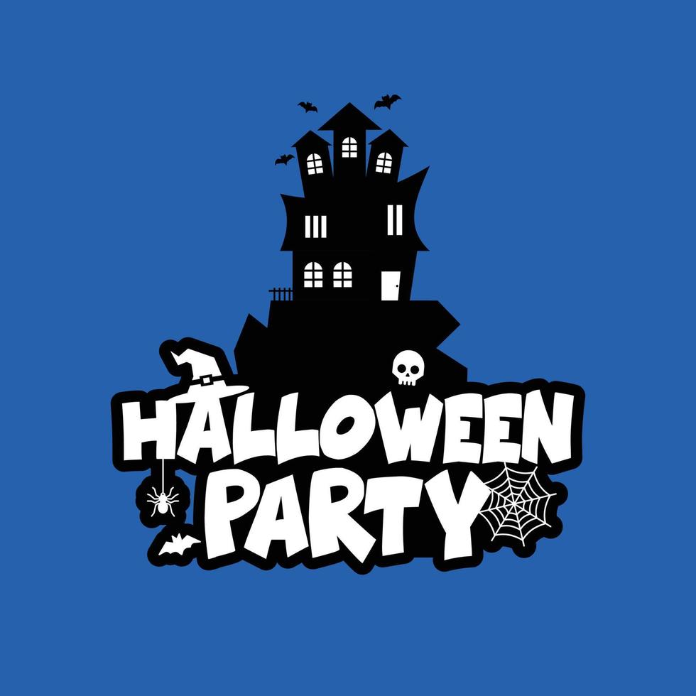 halloween ontwerp met typografie en licht achtergrond vector