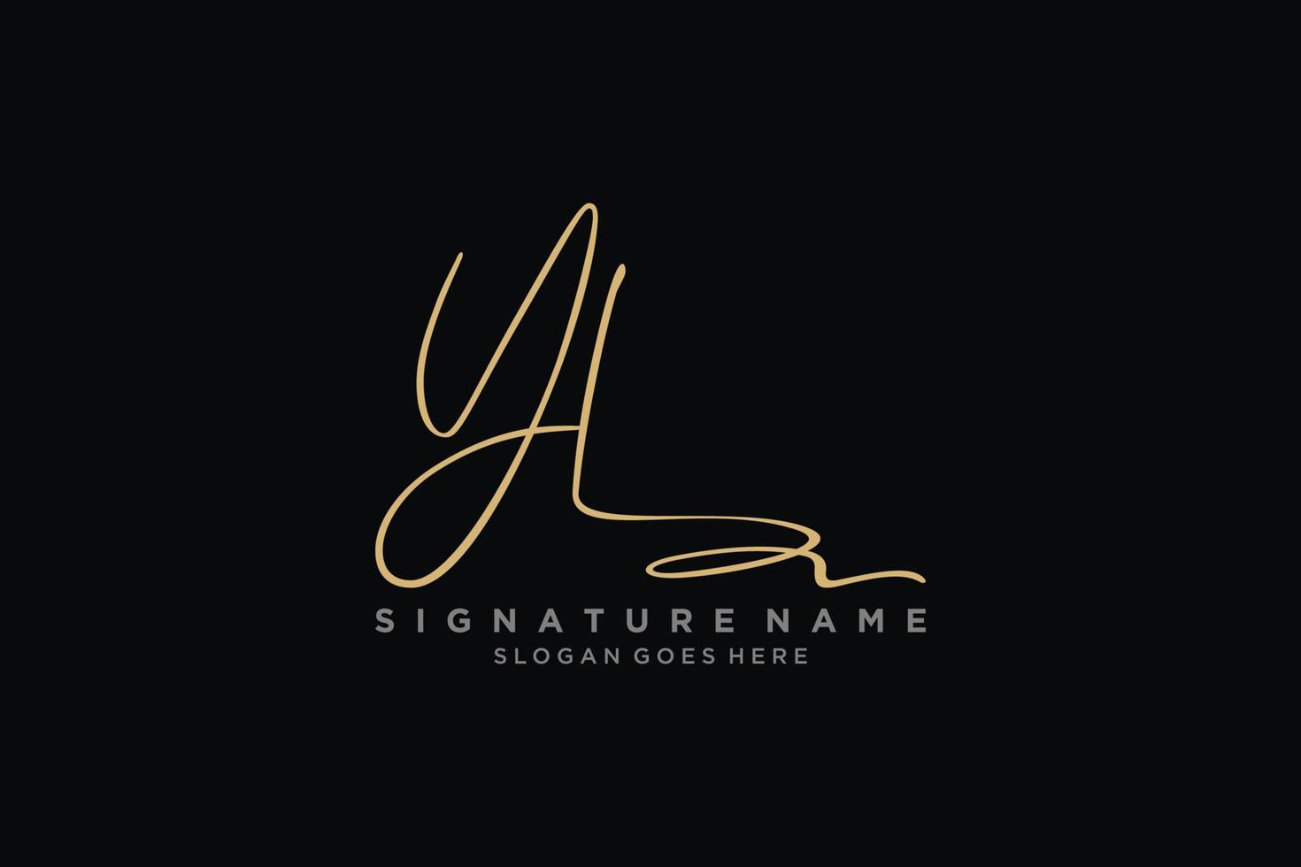 eerste yl brief handtekening logo sjabloon elegant ontwerp logo teken symbool sjabloon vector icoon