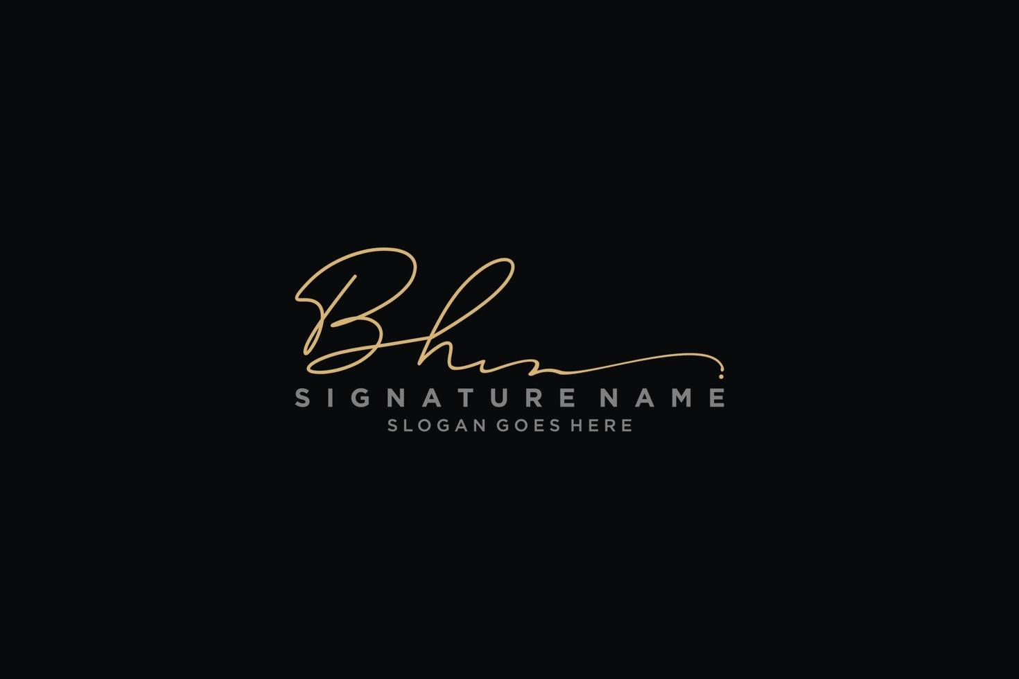 eerste bh brief handtekening logo sjabloon elegant ontwerp logo teken symbool sjabloon vector icoon