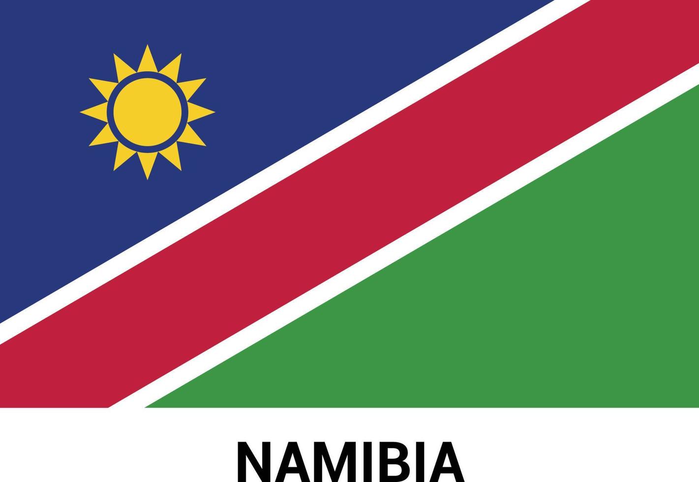 Namibië vlaggen ontwerp vector