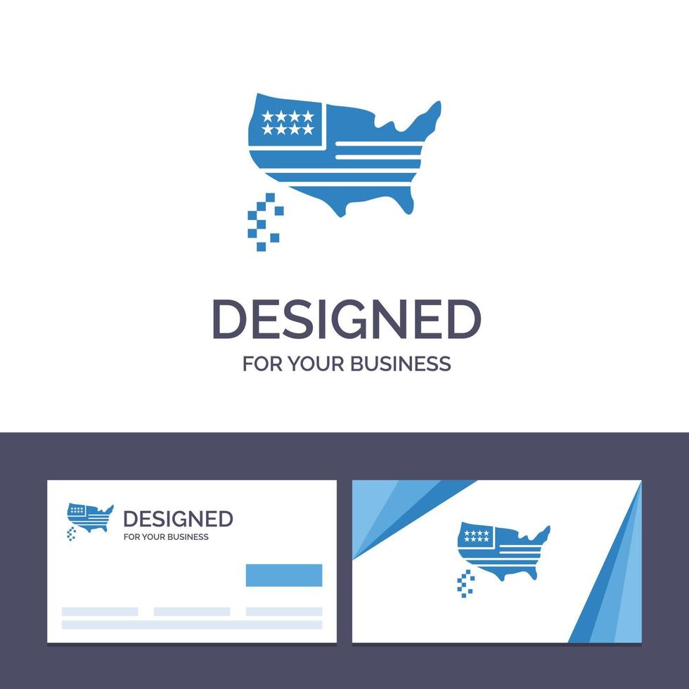 creatief bedrijf kaart en logo sjabloon Amerikaans kaart dankzegging Verenigde Staten van Amerika vector illustratie