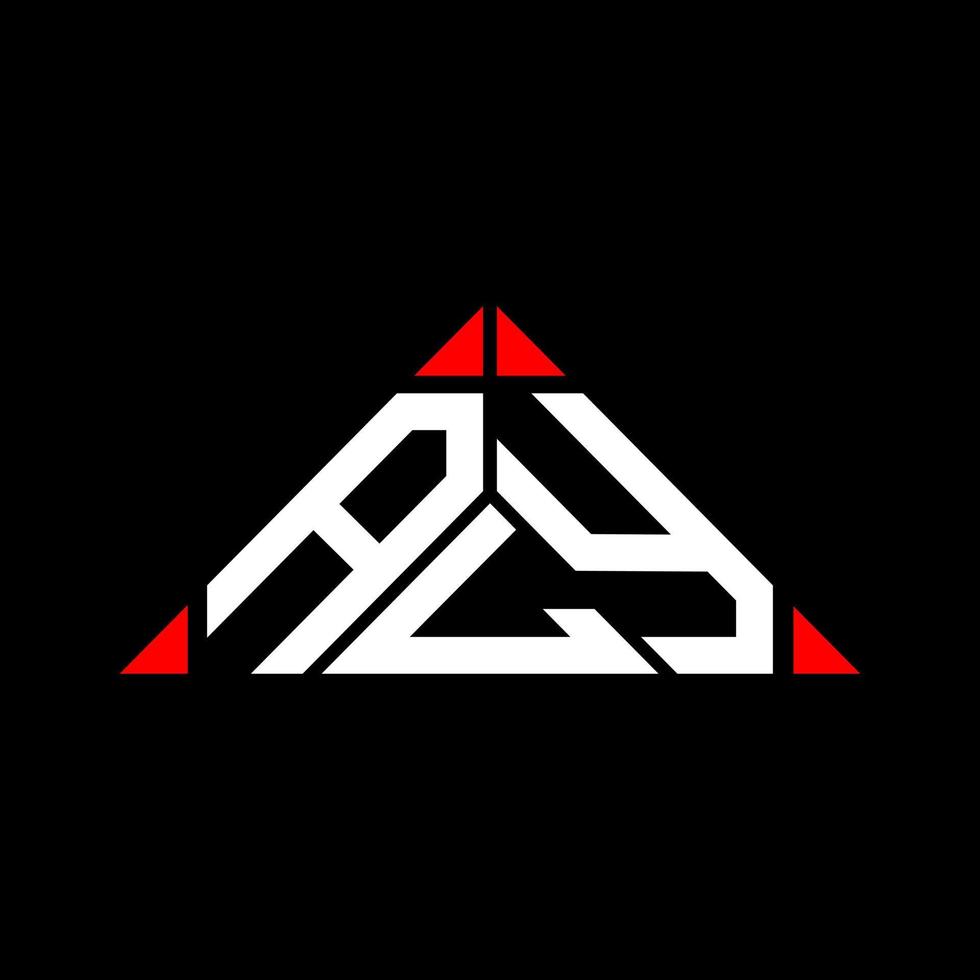aly brief logo creatief ontwerp met vector grafisch, aly gemakkelijk en modern logo in driehoek vorm geven aan.