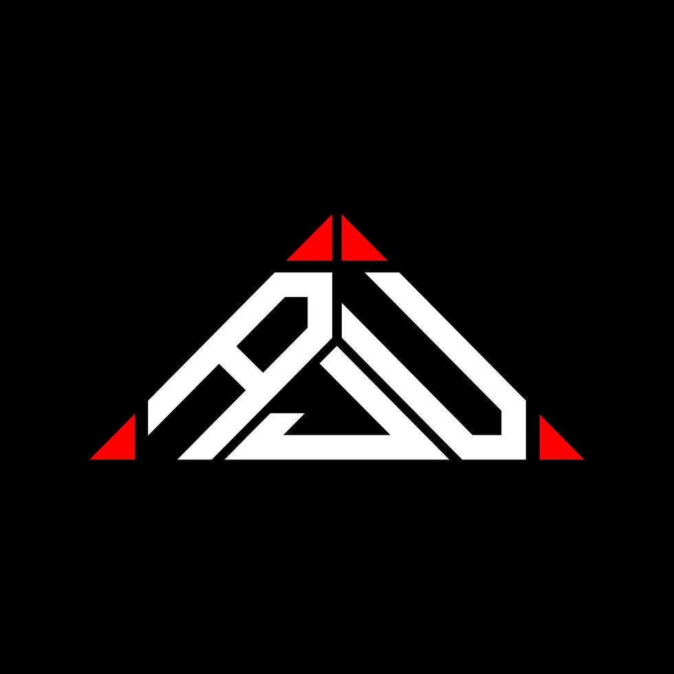 aju brief logo creatief ontwerp met vector grafisch, aju gemakkelijk en modern logo in driehoek vorm geven aan.