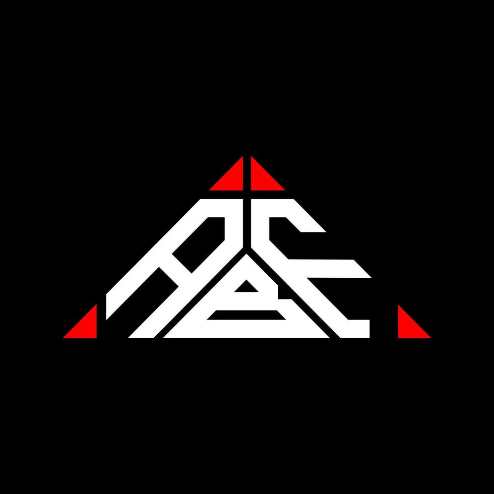 abf brief logo creatief ontwerp met vector grafisch, abf gemakkelijk en modern logo in driehoek vorm geven aan.