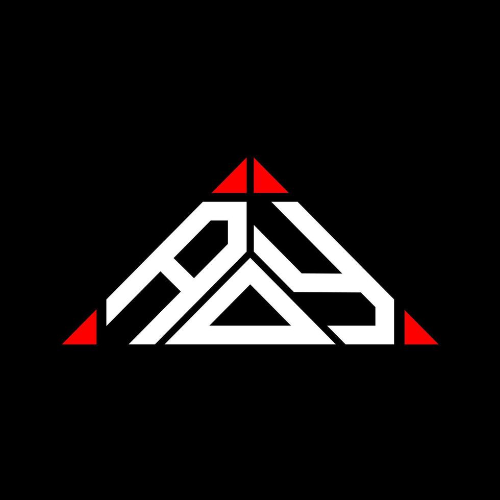 aoy brief logo creatief ontwerp met vector grafisch, aoy gemakkelijk en modern logo in driehoek vorm geven aan.