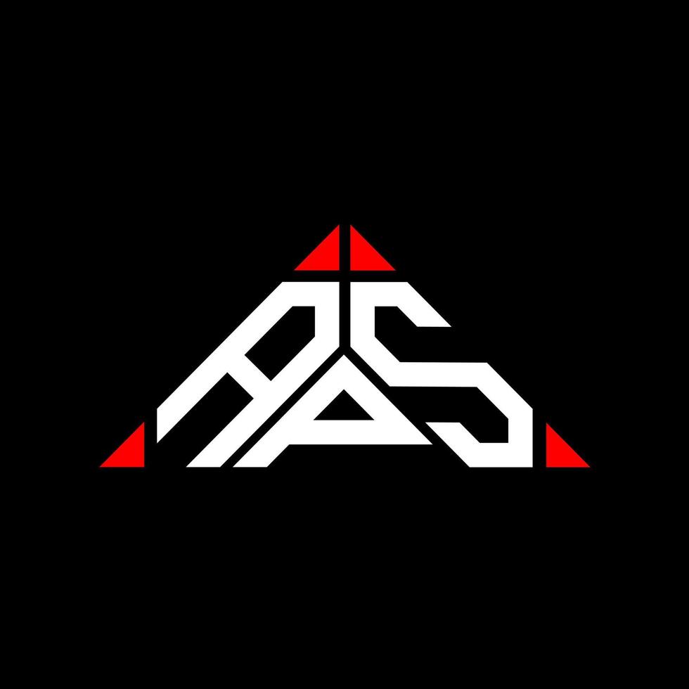 aps brief logo creatief ontwerp met vector grafisch, aps gemakkelijk en modern logo in driehoek vorm geven aan.