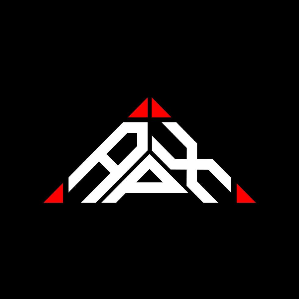 apx brief logo creatief ontwerp met vector grafisch, apx gemakkelijk en modern logo in driehoek vorm geven aan.