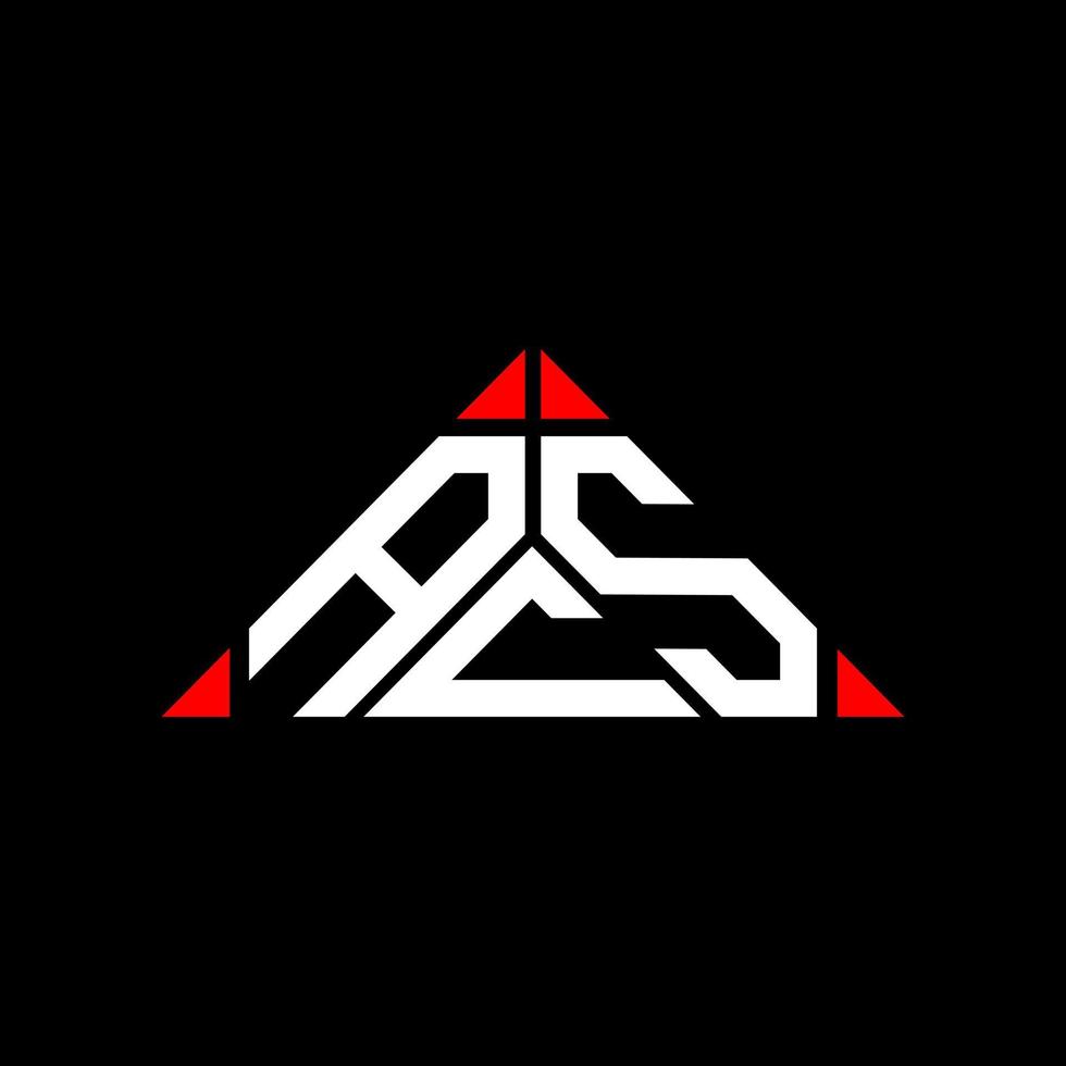 acs brief logo creatief ontwerp met vector grafisch, acs gemakkelijk en modern logo in driehoek vorm geven aan.