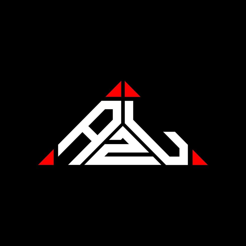 azl brief logo creatief ontwerp met vector grafisch, azl gemakkelijk en modern logo in driehoek vorm geven aan.