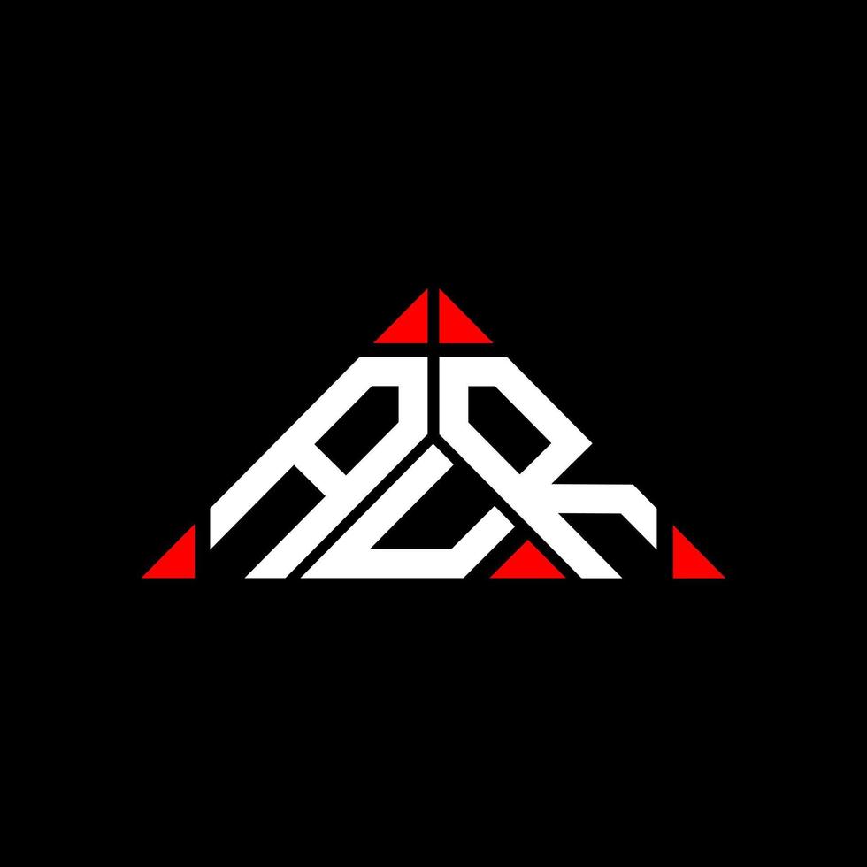 aur brief logo creatief ontwerp met vector grafisch, aur gemakkelijk en modern logo in driehoek vorm geven aan.