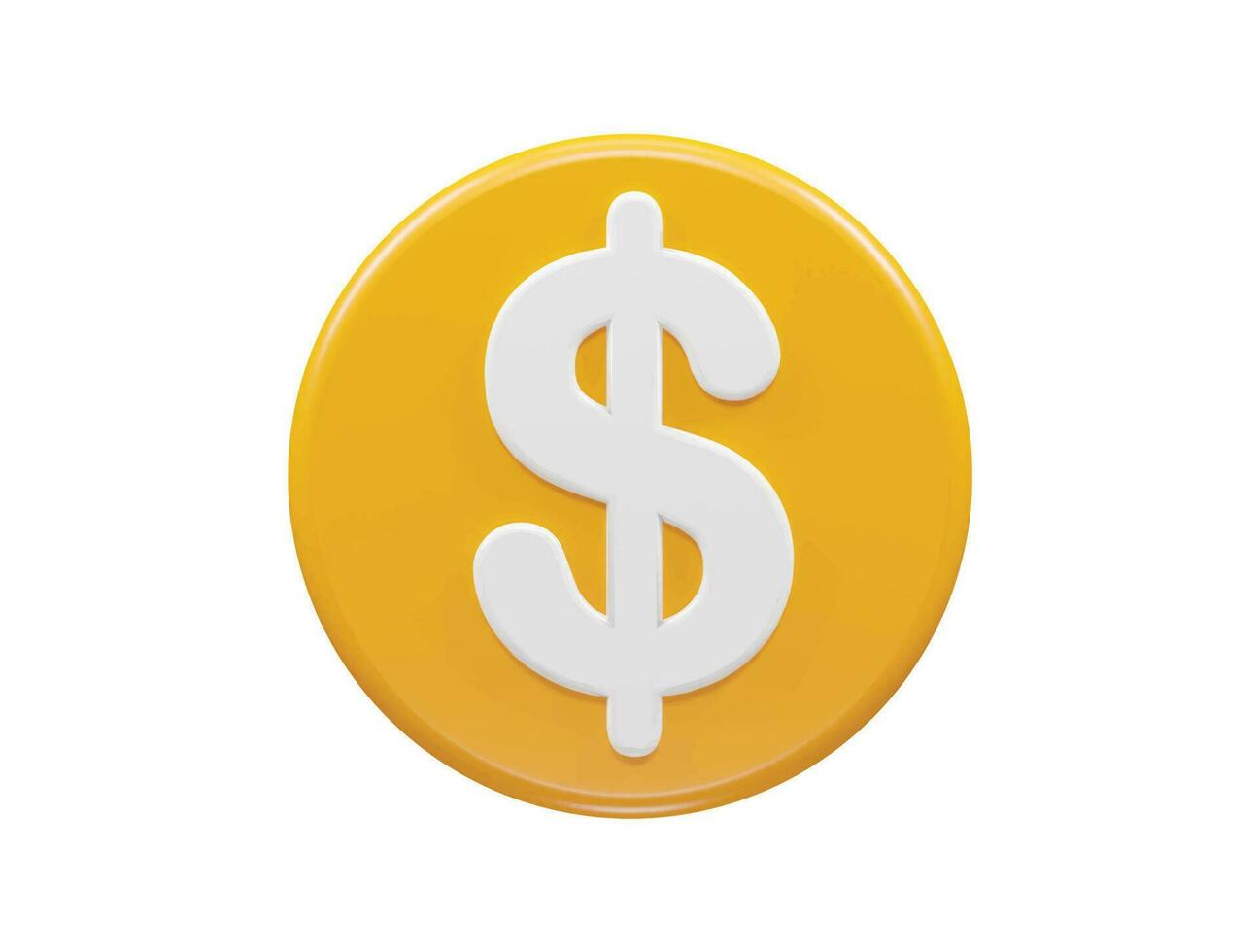 dollar icoon 3d vector