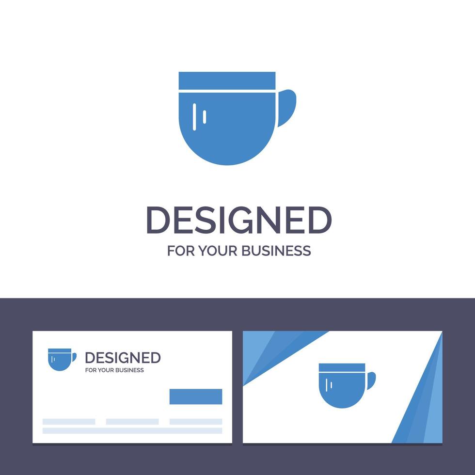 creatief bedrijf kaart en logo sjabloon kop thee koffie eenvoudig vector illustratie
