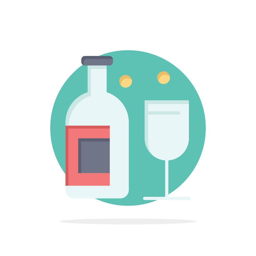 alcohol bar drinken whisky abstract cirkel achtergrond vlak kleur icoon vector