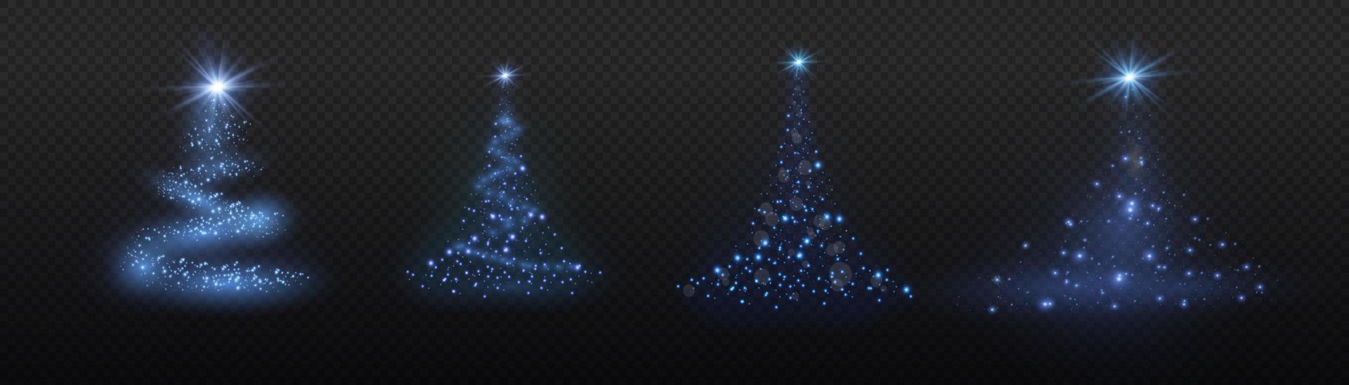 Kerstmis boom van licht vector background.golden Kerstmis boom net zo een symbool van een gelukkig nieuw jaar, een vrolijk Kerstmis vakantie. gouden licht decoratie. helder glimmend