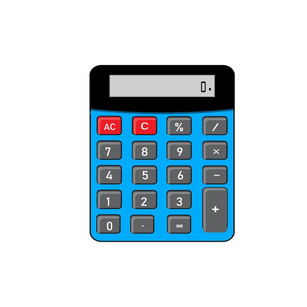 eenvoudig rekenmachine met reeks van cijfers geïsoleerd Aan wit. vlak ontwerp. eps 10 vector illustratie.
