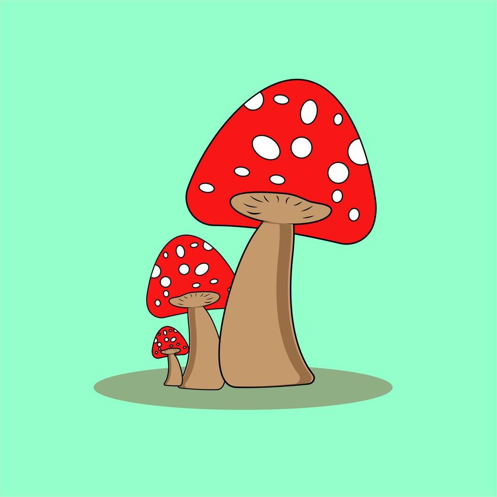 paddestoel icoon. amanita muscaria, vlieg agaric teken verzameling. magie paddestoel symbool. vector