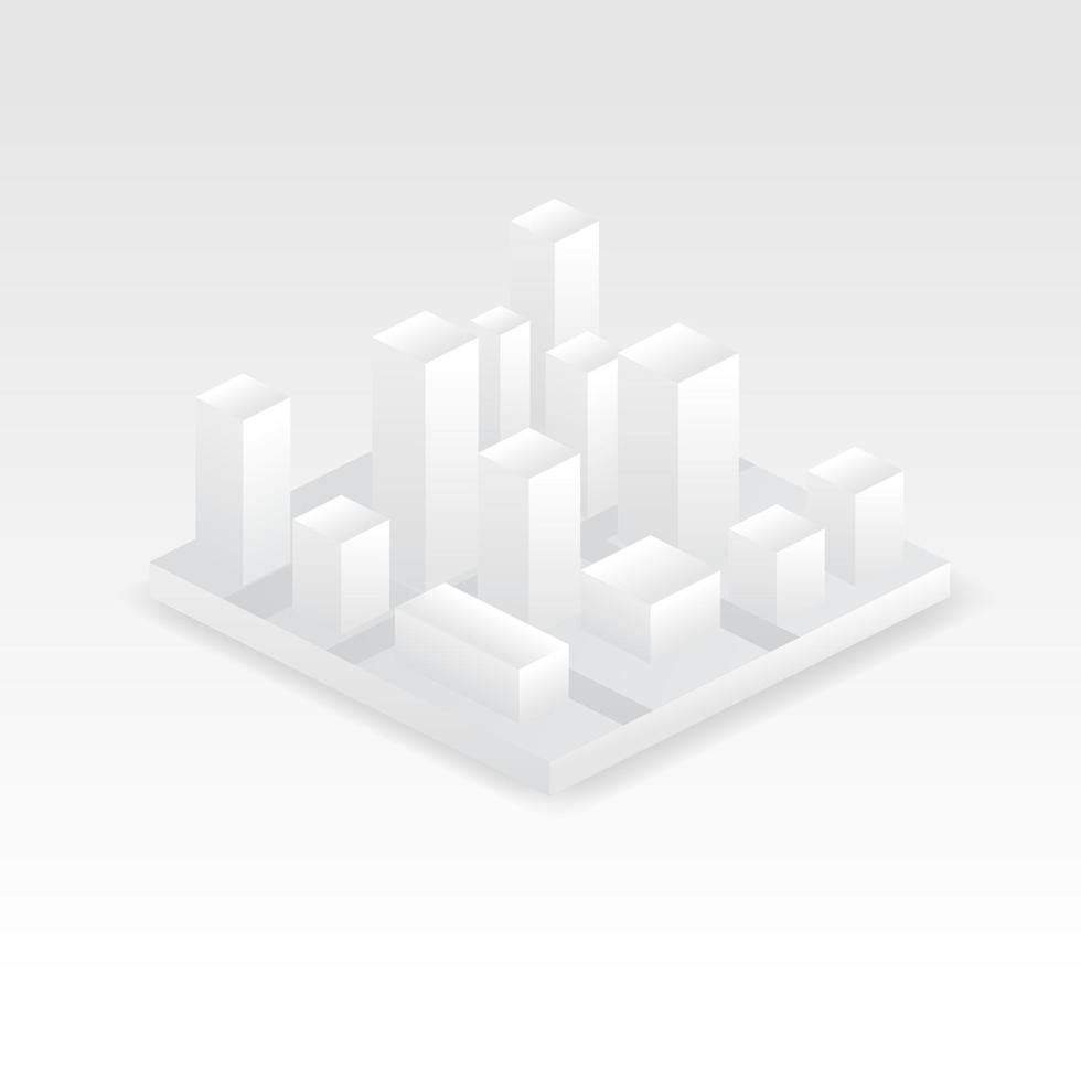 isometrische stad vector illustratie. isometrische 3d geïsoleerd wit pictogrammen reeks van echt landgoed reclame, woon- en industrieel vlak gebouw, huizen, huis web knop.