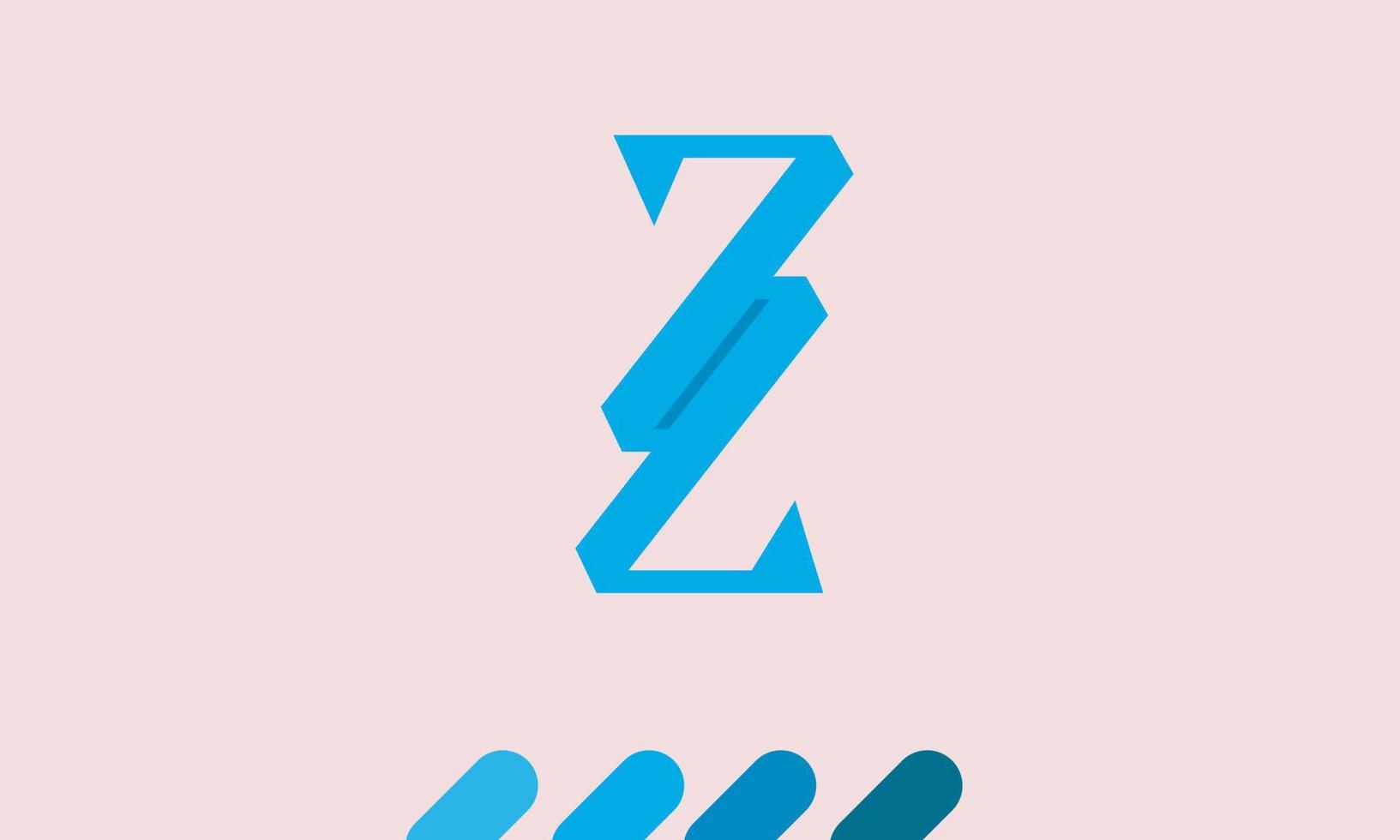 alfabet brieven initialen monogram logo zz, zz, z en z vector