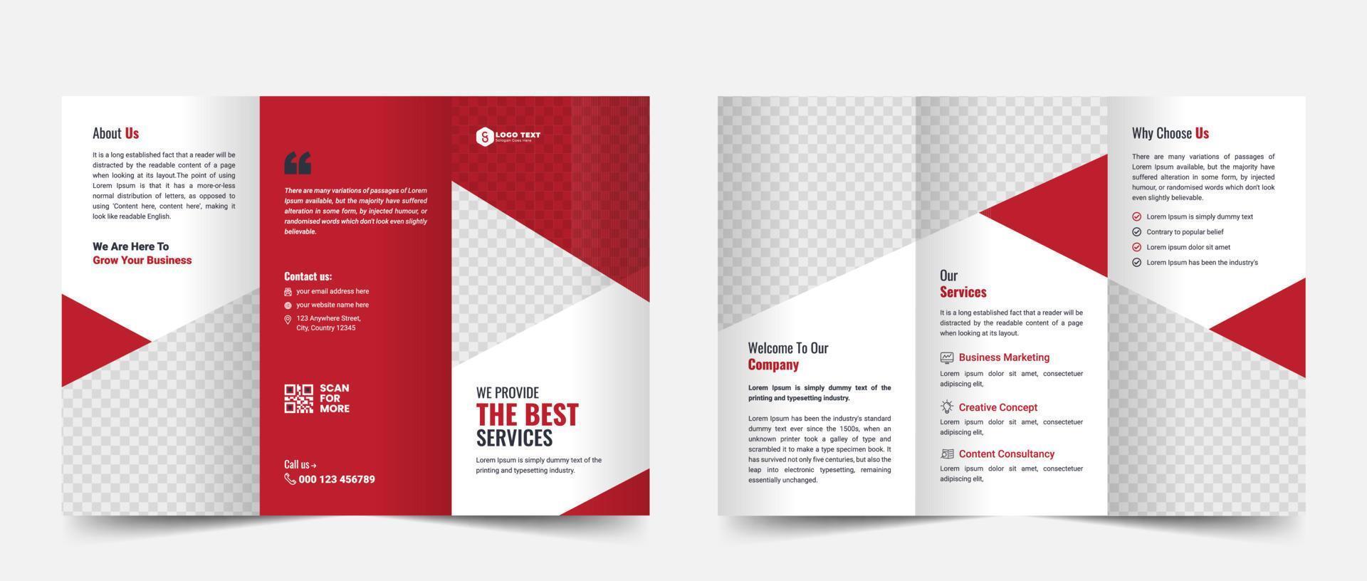 modern bedrijf drievoud brochure ontwerp sjabloon vector