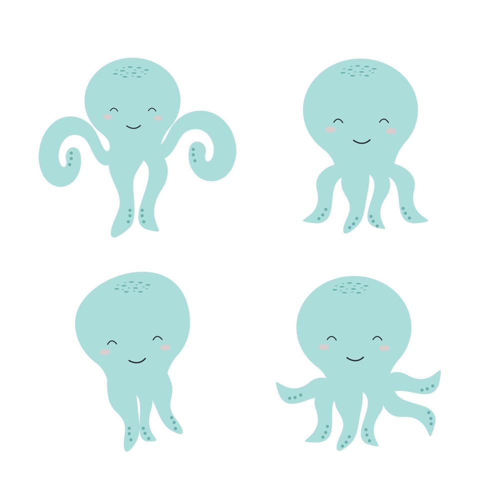 boho-stijl Octopus. vector illustratie