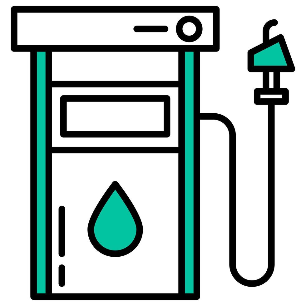 benzine station. gereedschap voor vulling benzine vector