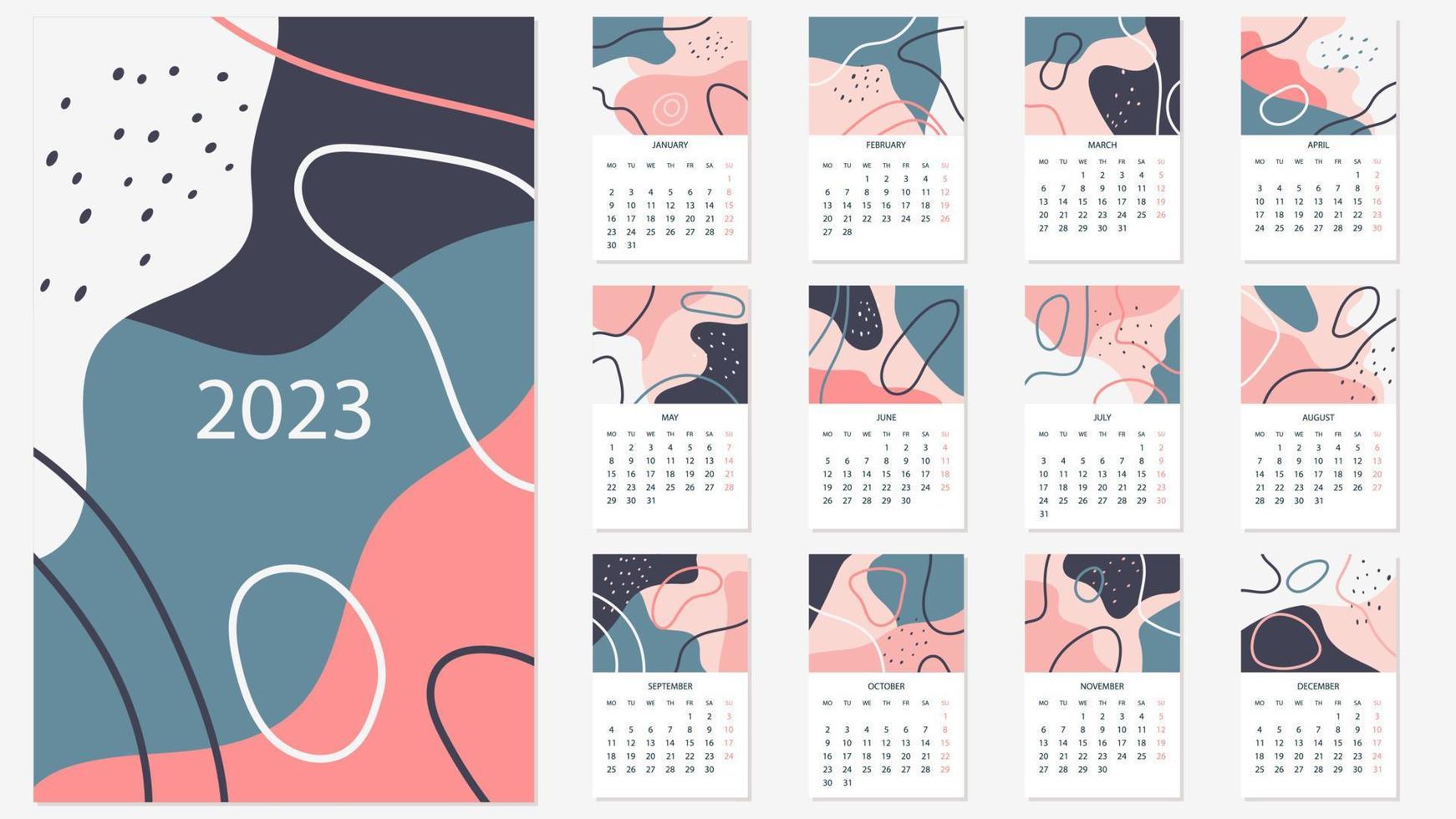 kalender voor 2023 jaar vector