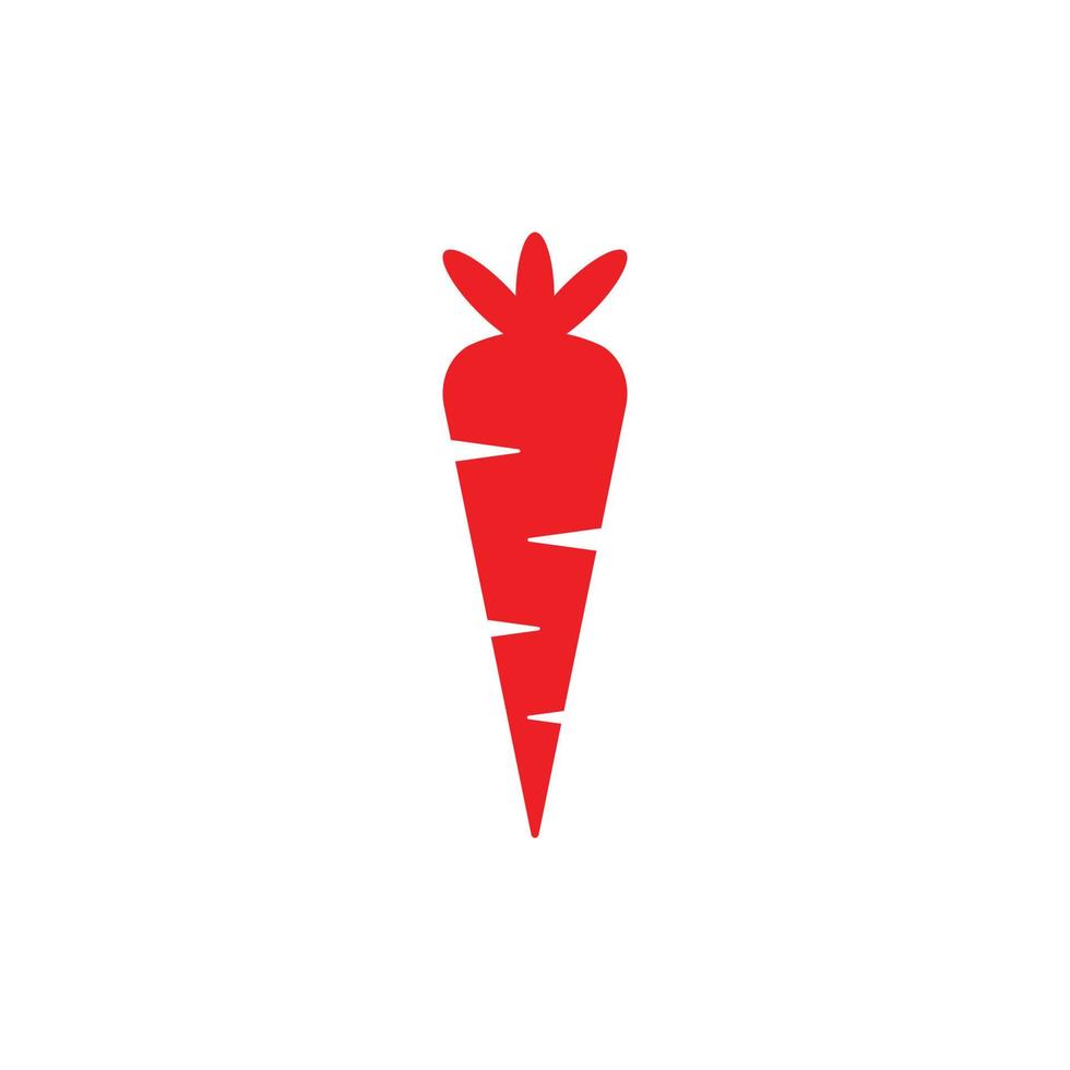 eps10 rood vector wortel abstract groente solide kunst icoon geïsoleerd Aan wit achtergrond. voedsel groente symbool in een gemakkelijk vlak modieus modern stijl voor uw website ontwerp, logo, en mobiel app