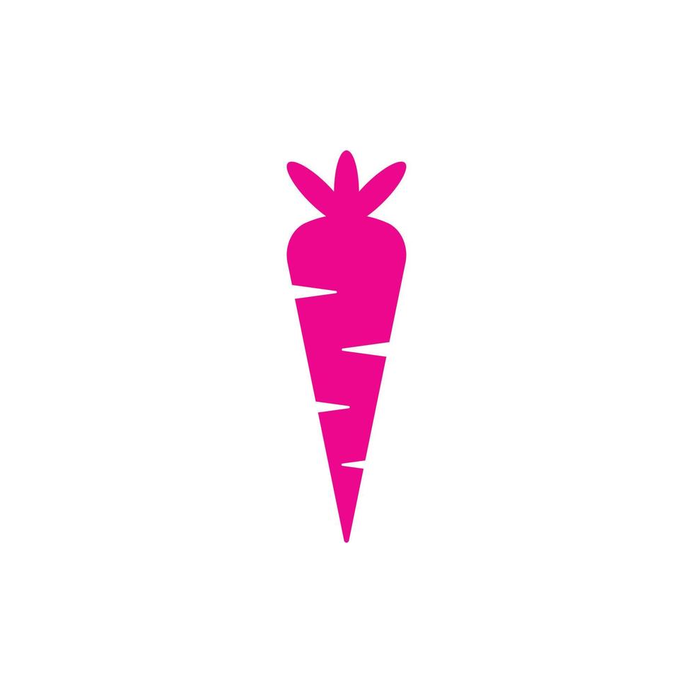 eps10 roze vector wortel abstract groente solide kunst icoon geïsoleerd Aan wit achtergrond. voedsel groente symbool in een gemakkelijk vlak modieus modern stijl voor uw website ontwerp, logo, en mobiel app