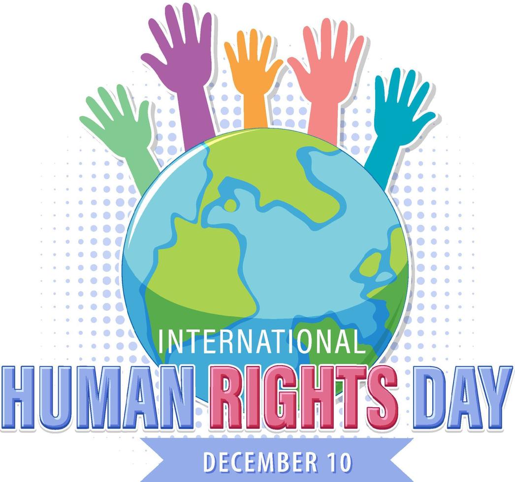 Internationale menselijk rechten dag banier ontwerp vector