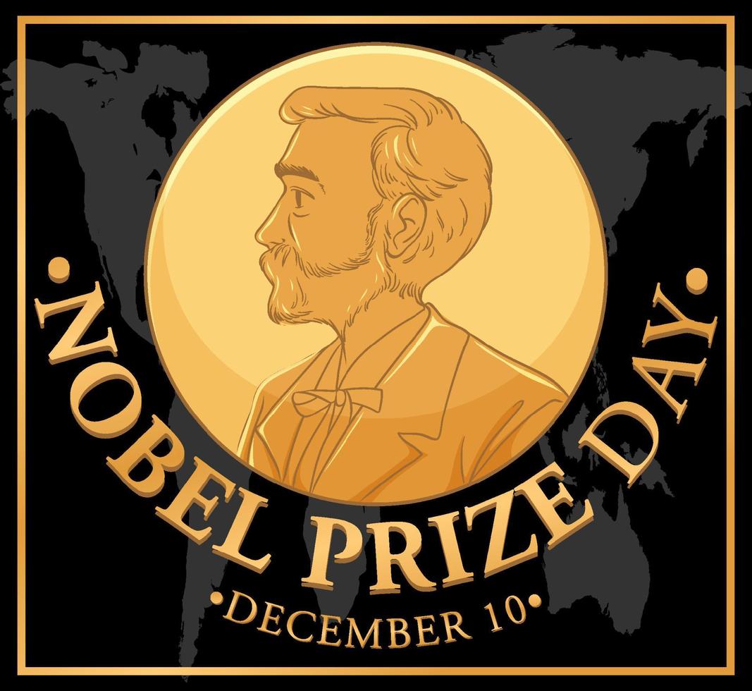 nobel prijs dag poster ontwerp vector