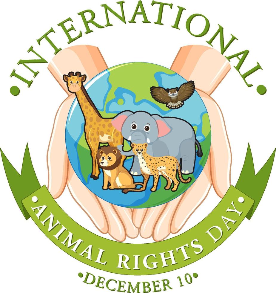 Internationale dier rechten dag banier ontwerp vector