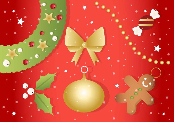 Gratis Kerst Vector Ornamenten